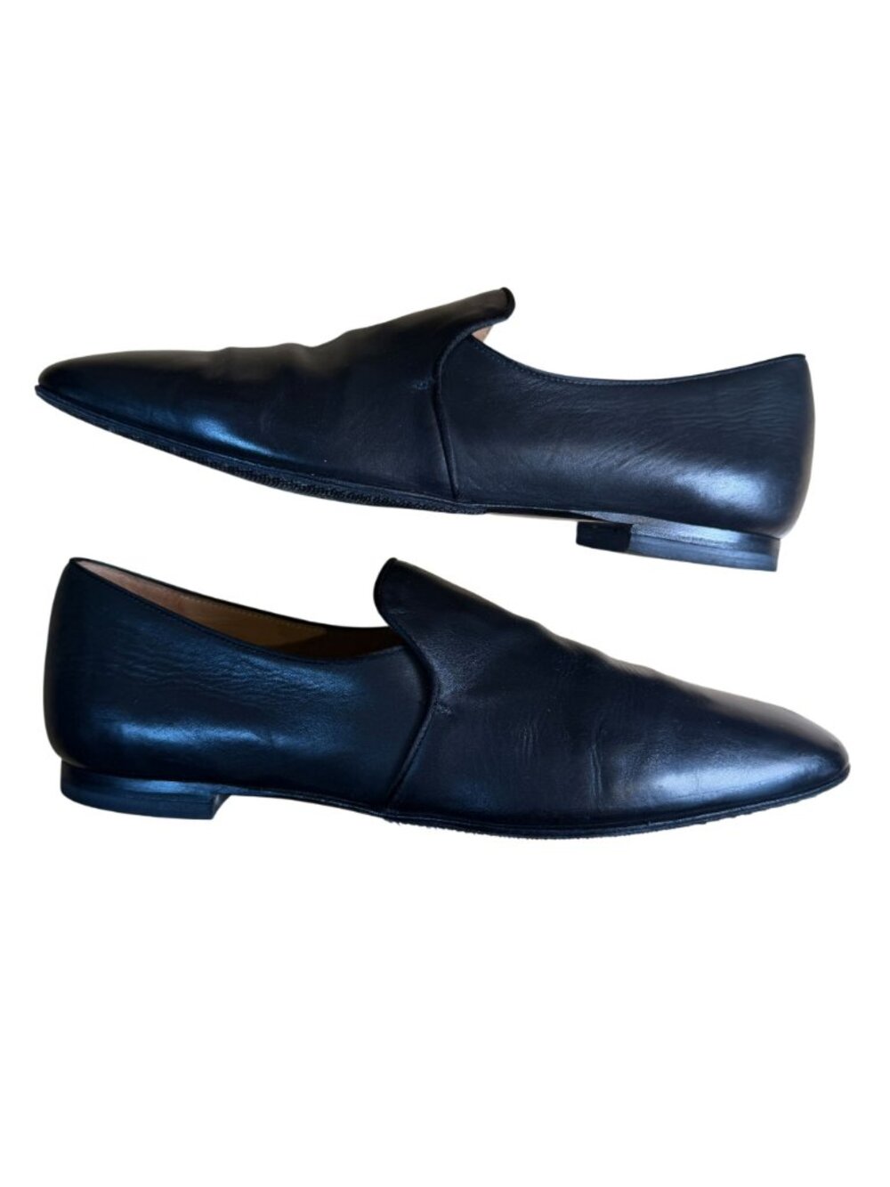 The Row Alys Black Leather Slipper Loafer Size EU 40 U 10 - Picture 8 of 12